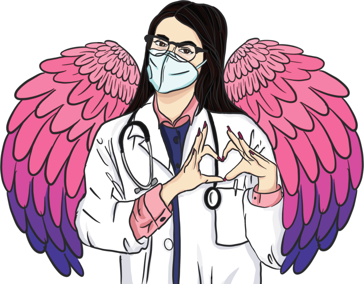 Healic mascot — caring doctor
